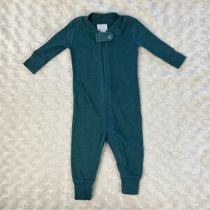 Hanna Andersson Teal Green Footless Sleeper Organic Cotton Size 0-3 Months